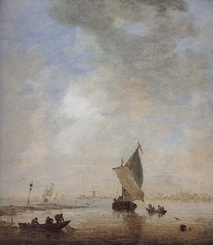 Jan van  Goyen Fishermen Hauling a Net